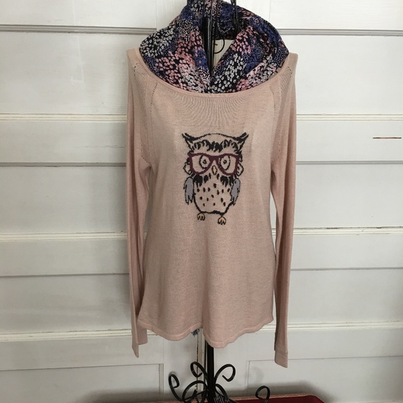 Ann Taylor Tops - ANN TAYLOR OWL HIGH LOW SPRING SWEATER XS